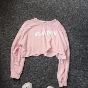 Cropped playboy sweater